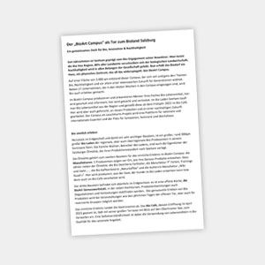BioArt Campus - Pressetext Allgemein